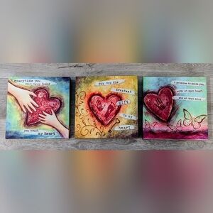 Set of 3 Nursery Canvas Artwork